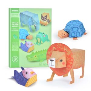 Mideer - 3D Animal Themed Origami Paper Craft Set - Image 1