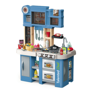 Cogo - Pretend & Play Kitchen Set with Light & Sound Effects - Blue - 79 Pieces - Image 1