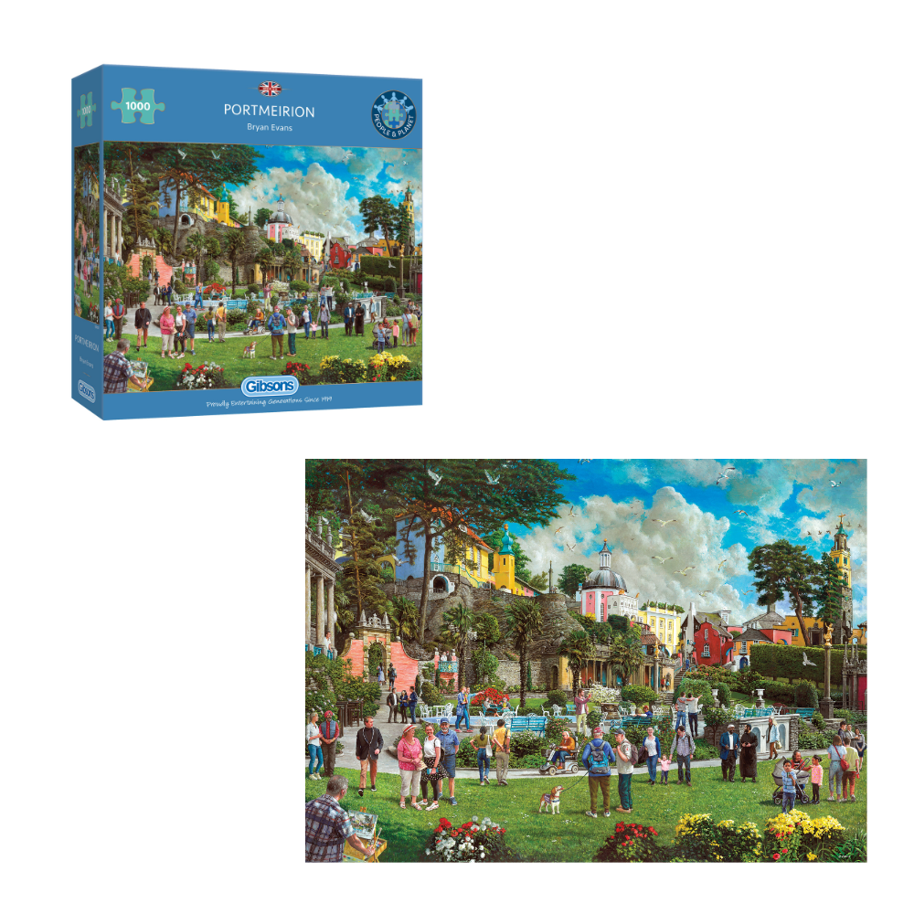 Gibsons - Portmeirion - 1000 Piece Jigsaw Puzzle - BrainPlay