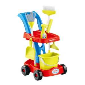 Cogo - Pretend & Play Cleaning Trolley Set - 11 Pieces - Image 4