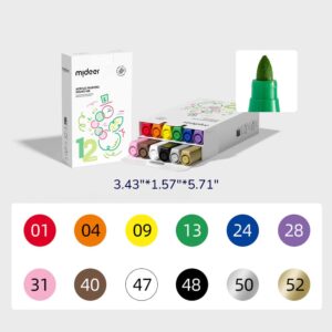Mideer - Acrylic Markers Ultra - Round Nib - 12 Colours - Image 3