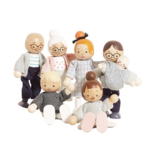 Le Toy Van - Pretend & Play - Wooden Dolls House Family Set - 7pcs - Image 6