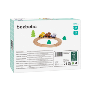 hi Pando - Wooden Animal Train Set - 19pcs - Image 4