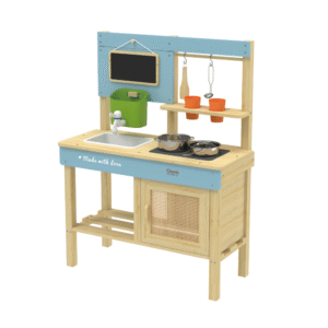 Classic World - Outdoor Mud Kitchen with Accessories - Wooden - 7 Pieces - Image 1