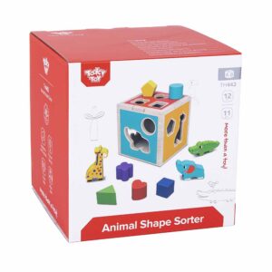 TookyToy - Animal Shape Sorter with Wooden Blocks - Image 2