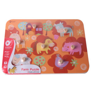 Classic World - Peg Puzzle - Farm - 7pcs - Image 3