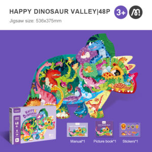 Mideer - Shaped Puzzle Happy Dinosaur Valley 48 Piece - Image 6