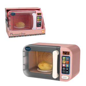 Pretend & Play Microwave with Lights, Sound & Colour Changing Food - Pink - Image 4