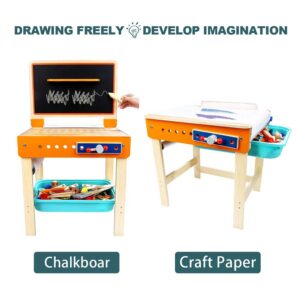 TopBright - 2-in-1 - Tool Work Bench, Art Desk & Chalk Board - 47 x 37 x 80 cm - pcs - Image 4