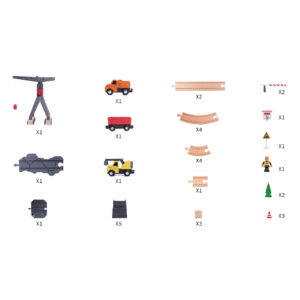 TookyToy - Wooden Train Set - Constructin Yard - Image 3