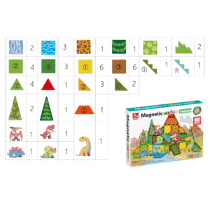 Magnetic Tiles - Dinosaur Set - 50 Pieces - Image 2
