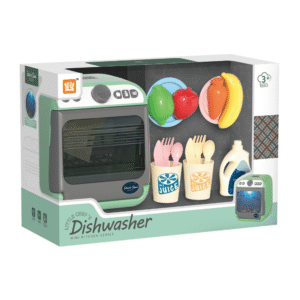 Pretend & Play Dishwasher Set with Sound, Lights & Accessories - Green - Image 4