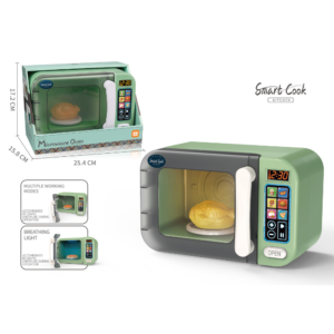 Pretend & Play Microwave with Lights, Sound & Colour Changing Food - Green - Image 3