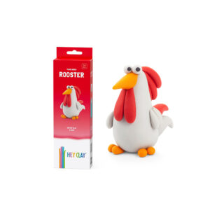 Hey Clay - Modelling Air-Dry Clay with Fun Interactive App - Rooster, series Farm Birds, 3 cans - Image 1