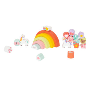 hi Pando - Wooden Balance Stacker - Unicorn Themed - 21pcs - Image 3