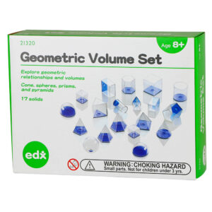 EDX Education - Geometric Volume Set - 5cm Blue - 17pcs - Image 3
