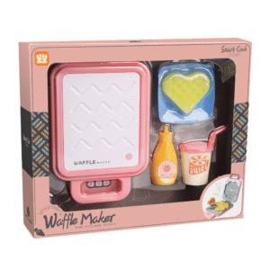 Pretend & Play Waffle Set with Lights, Sound & Colour Changing Food - Pink - Image 5