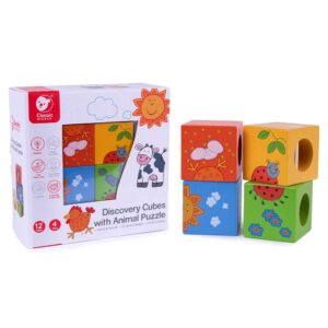 Classic World - Discovery Cubes with Animal Puzzle - 4pcs - Image 3