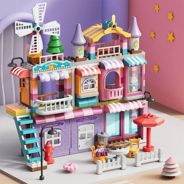 building block 定価78000円 Feelo - Building Block Set - Girls Villa - 400 Pieces - BrainPlay