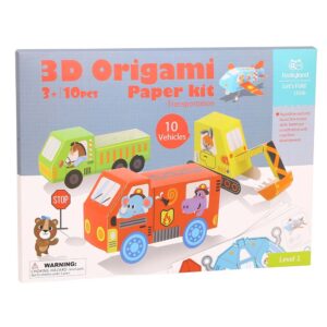 TookyToy - Let's Fold 3D Origami Paper Kit - Traffic - Image 1