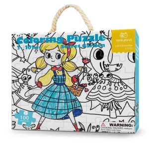 TookyToy - Colouring Puzzle - Secret Garden - 100pcs - Image 1