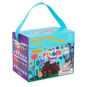 TookyToy - Finger Paint - 12 Colors - 60ml - Image 1