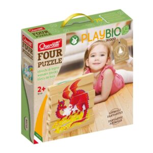 Quercetti - Wooden, Eco-Friendly Fantastic Animals Block Puzzles: 4 Puzzles - Image 4