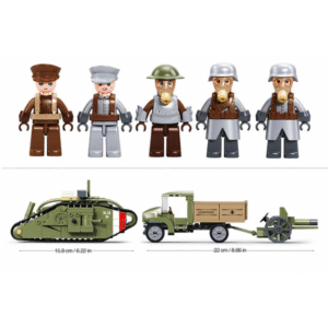 Sluban Building Set: Army - WWI Mark V Tank Offensive - 516 Pieces - Image 5