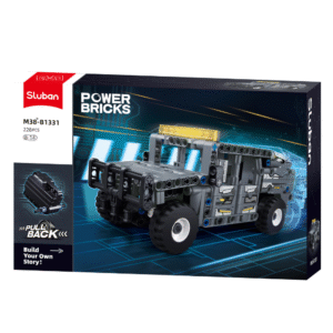 Sluban Building Set: Power Bricks - Pullback Hummer Car - 228 Pieces - Image 2