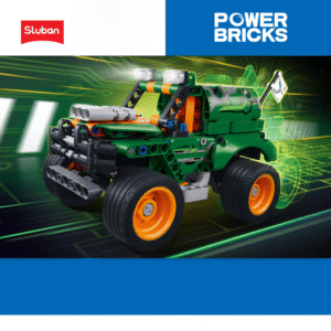 Sluban Building Set: Power Bricks - Pullback SUV Car - 210 Pieces - Image 6