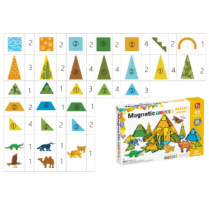 Magnetic Tiles - Wild Animals Set - 65 Pieces - Image 4