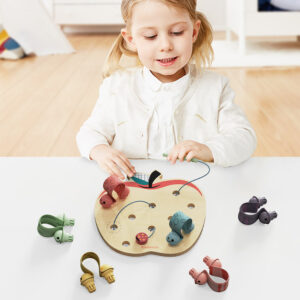 TopBright - Apple Worms Fine Motor Game with Activity Cards - Image 5