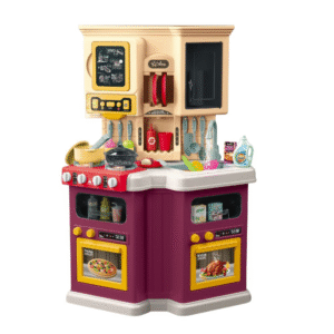 Cogo - Pretend & Play Kitchen Set - Burgundy - 67 Accessories - Image 1