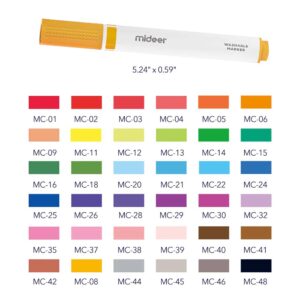 Mideer - Washable Marker Small Tip - 36 Colours - Image 4