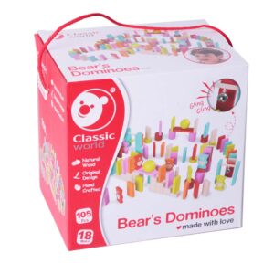 Classic World - Bear's Wooden Dominoes - 109pcs - Image 2