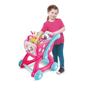 Cogo - 2-in-1 Pretend Play Kitchen & Shopping Cart with Light & Sound - Image 2
