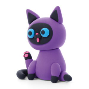 Hey Clay - Modelling Air-Dry Clay with Fun Interactive App - Bunny, Siamese cat, Guinea pig, Series Fluffy Pets, 6 cans - Image 3