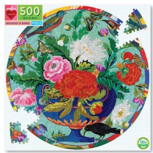 eeBoo - Bouquet and Birds 500pc Round - Image 2