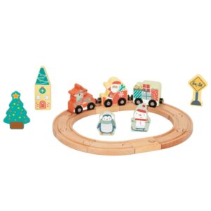 hi Pando - Wooden Christmas Train Set - Image 1