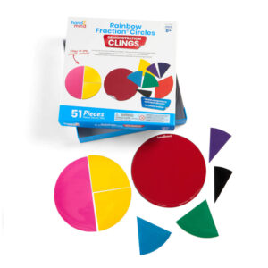 Hand2Mind - Rainbow Fraction® Circles Demonstration Clings: 51 Pieces - Image 1