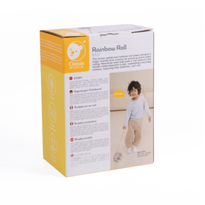 Classic World - Pull & Push Toy - Wooden Rainbow Roll - Image 5