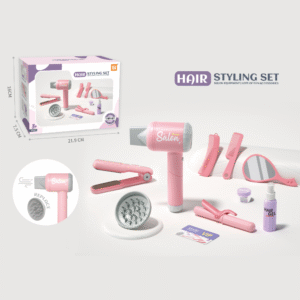 Pretend & Play Hair Dryer Set with Light, Sound & Safe Wind Function - Image 2