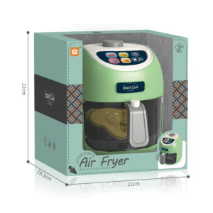 Pretend & Play Air Fryer with Light, Sound & Colour Changing Food - Green - Image 2