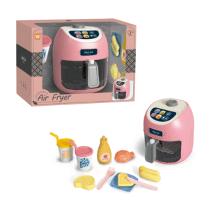 Pretend & Play Air Fryer Set with Lights, Sounds & Colour Changing Food - Pink - Image 4