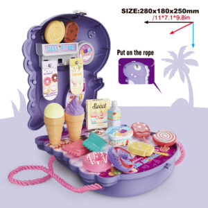 Cogo - Pretend & Play 2-in-1 Dessert Food Set with Dinosaur Satchel - 21 Pieces - Image 4
