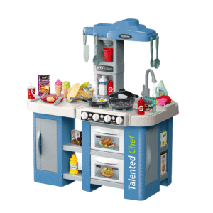 Cogo - Pretend & Play Kitchen Set with Light & Sound Effects - Blue - 72 Pieces - Image 1