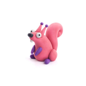 Hey Clay - Modelling Air-Dry Clay with Fun Interactive App - Wolf, Fox, Squirrel, Series Forest Animals, 6 cans - Image 4