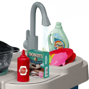 Cogo - Pretend & Play Kitchen Set with Light & Sound Effects - Blue - 72 Pieces - Image 2
