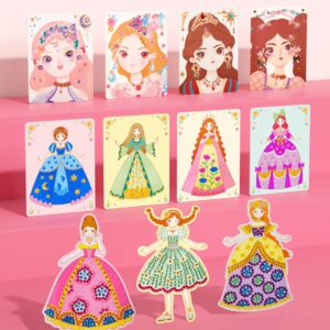 Mideer - 3-in-1 Makeup and Dress Up Arts & Crafts Book Set: Princess Fantasy Makeup - Image 5