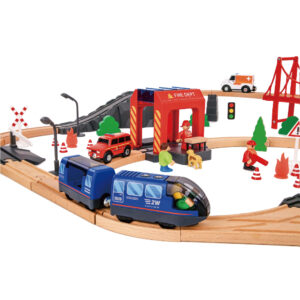 TookyToy - Wooden Train Set - Fire Rescue - Image 4